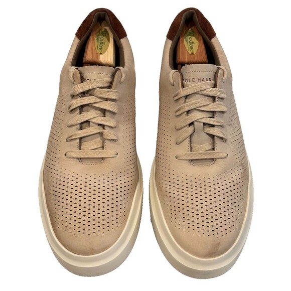 Men’s Cole Haan GrandPRO Rally Laser Cut Leather Sneakers Size 13 Irish Coffee - Picture 1 of 9